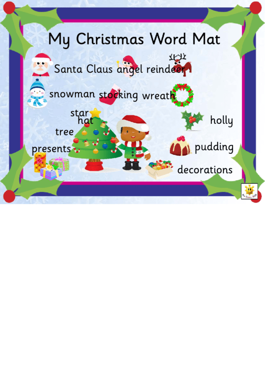 My Christmas Word Mat 1 Printable pdf