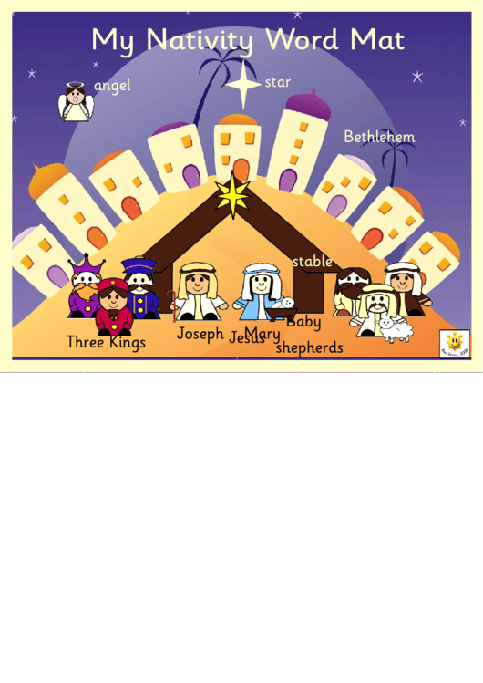 My Nativity Word Mat 1 Printable pdf