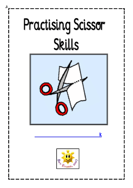 Kids Activity Sheet - Cutting Skills Printable pdf