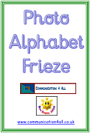 Photo Alphabet Frieze Card Template Printable pdf