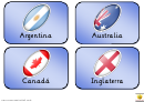 Rugby World Cup Teams Flash Card Template In Spanish - 2011