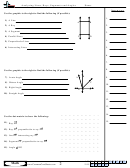 Analyzing Lines, Rays, Segments And Angles - Geometry Worksheet With Answers