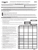 Arizona Form 220 - Underpayment Of Estimated Tax By Corporations - 2003