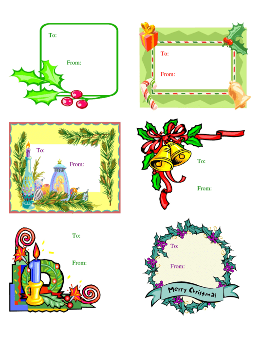 Christmas Labels Large Gift Labels Template Printable pdf