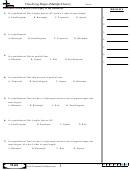 Classifying Shapes (multiple Choice) - Geometry Worksheet With Answers