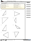 Identifying Types Of Triangles - Geometry Worksheet With Answers