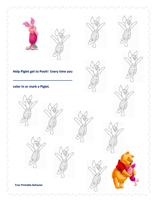 Winnie Pooh-14 Behavior Chart Printable pdf