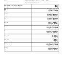 Hebrew Object Pronoun Chart