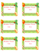 Holiday Treat Labels Gift Label Template