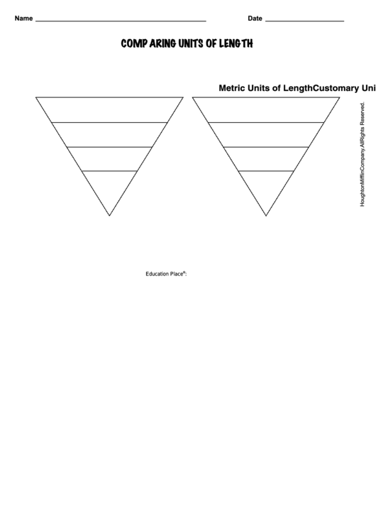 Comparing Units Of Length Math Worksheet Printable pdf