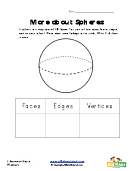 3 Dimensional Shapes Worksheet - Spheres