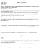 Application For Certificate Of Withdrawal