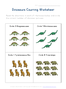 Dinosaurs Counting Worksheet