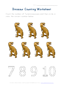 Dinosaur Counting Worksheet