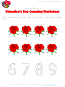 Valentine's Day Counting To Eight Worksheet