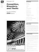 Publication 547 - Casualties, Disasters, And Thefts - Department Of Treasury - 2004 Printable pdf
