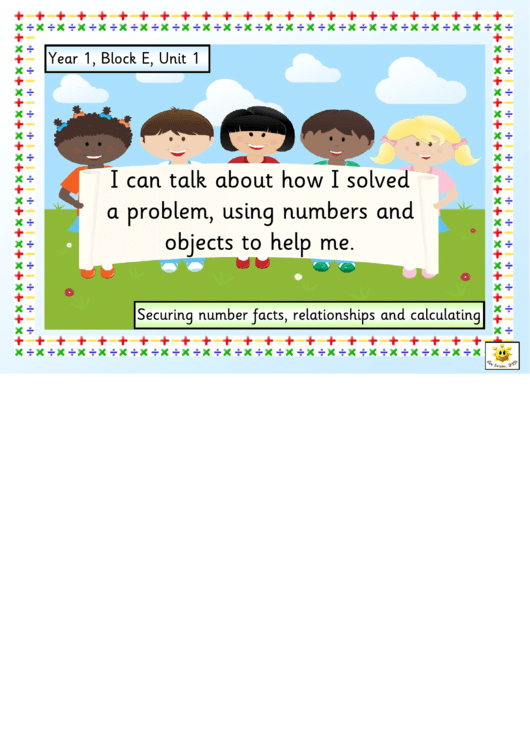 Securing Number Facts, Relationships And Calculating Statements Poster Template Printable pdf