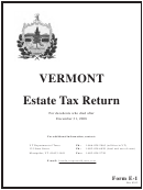 Form E-1 - Vermont Estate Tax Return