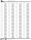 Multiplication Drills (4s) - Multiplication Worksheet With Answers