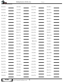 Multiplication Drills (6s) - Multiplication Worksheet With Answers
