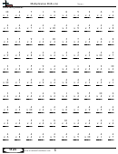 Multiplication Drills (4s) - Multiplication Worksheet With Answers