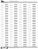 Multiplication Drills (7s) - Multiplication Worksheet With Answers