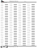 Multiplication Drills - Multiplication Worksheet With Answers