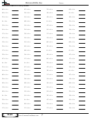 Division Drill (6s) - Division Worksheet With Answers