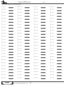 Division Drills (6s) - Division Worksheet With Answers