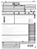 Form 43 - Idaho Part-year Resident & Nonresident Income Tax Return - 2011