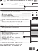 Form 65 - Idaho Partnership Return Of Income - 2011