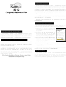 Form K-120es - Kansas Corporate Estimated Income Tax Voucher - 2012