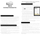 Form K-40es - Kansas Individual Estimated Income Tax Voucher - 2012