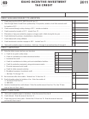 Form 69 - Idaho Incentive Investment Tax Credit - 2011