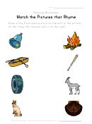 Match The Pictures That Rhyme Worksheet