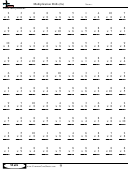 Multiplication Drills (8s) - Multiplicationworksheet With Answers