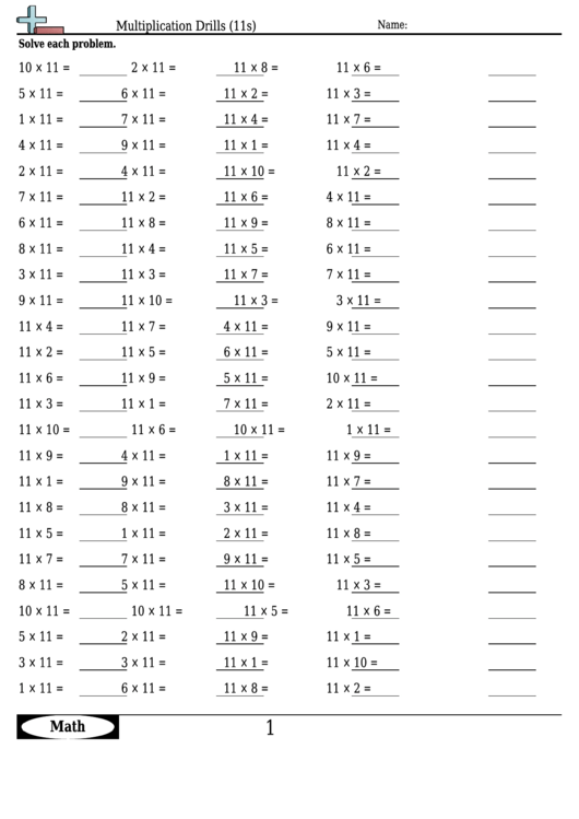 multiplication-drills-11s-multiplication-worksheet-with-answers-printable-pdf-download