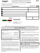 Arizona Form 120es - Corporation Estimated Tax Payment - 2012