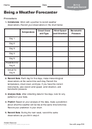 Being A Weather Forecaster Geography Worksheet Printable pdf