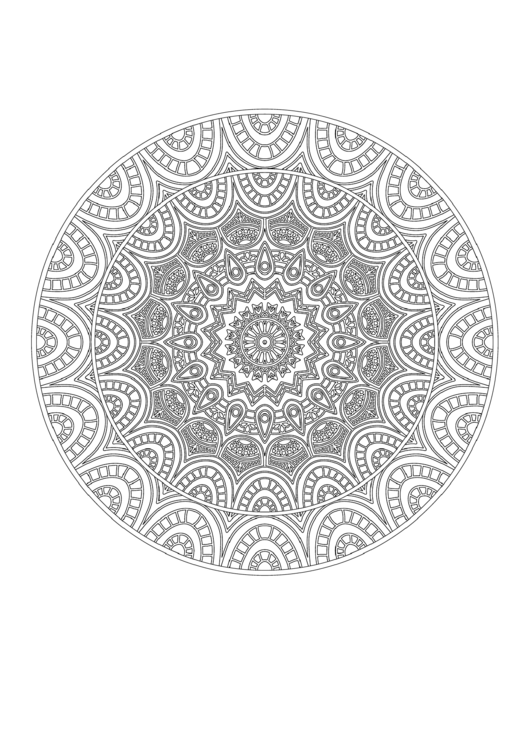 Wholeness Mandala Adult Coloring Page Printable pdf