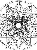 Adult Coloring Pages: Star Weave