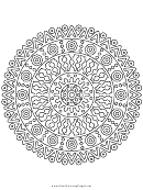 Jazzy Mandala Adult Coloring Page