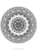 Intricate Mandala Adult Coloring Page