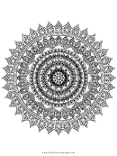 Indonesian Mandala Adult Coloring Page