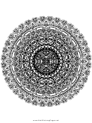 Dark Mandala Adult Coloring Page