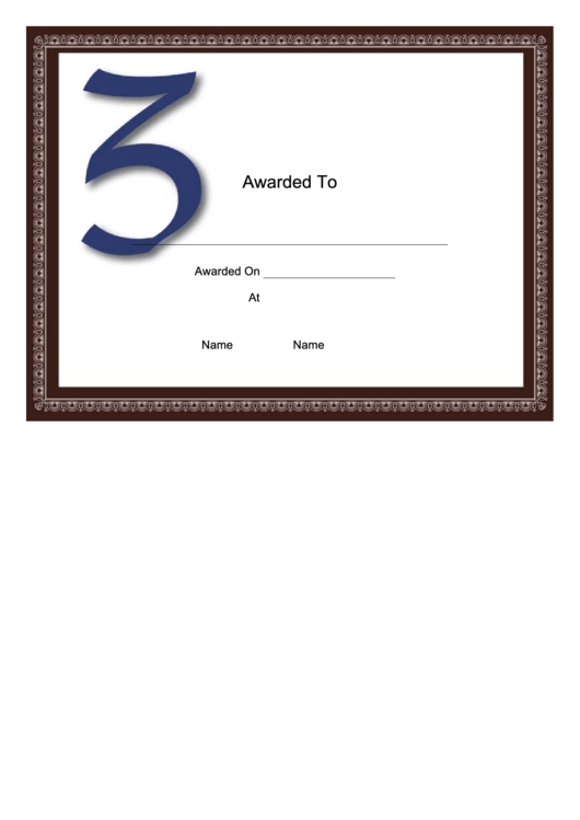 Offset Z Monogram Certificate Template Printable pdf