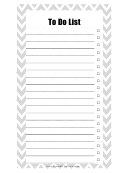 To Do List With Grey Border