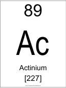 89 Ac Chemical Element Poster Template - Actinium