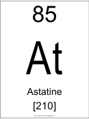 85 At Chemical Element Poster Template - Astatine