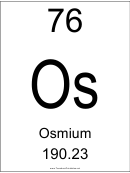 76 Os Chemical Element Poster Template - Osmium